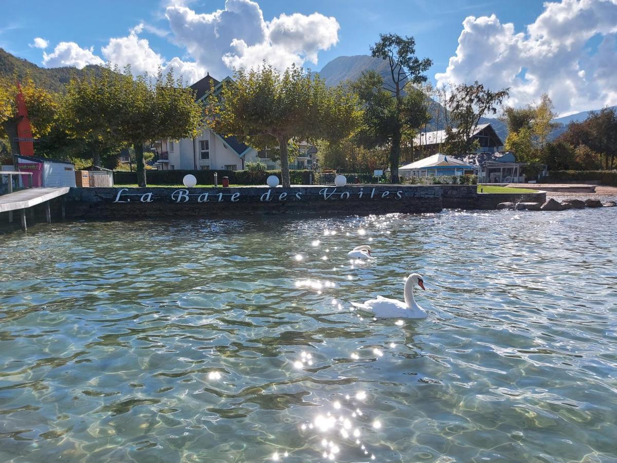 Au Bord Du Lac D'Annecy, Logement Type Loft, Dans Residence Avec Plage Et Ponton Privee 杜约特 外观 照片